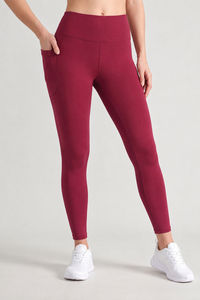 Zelocity Quick Dry Gym Leggings - Beet Red — thumbnail 2